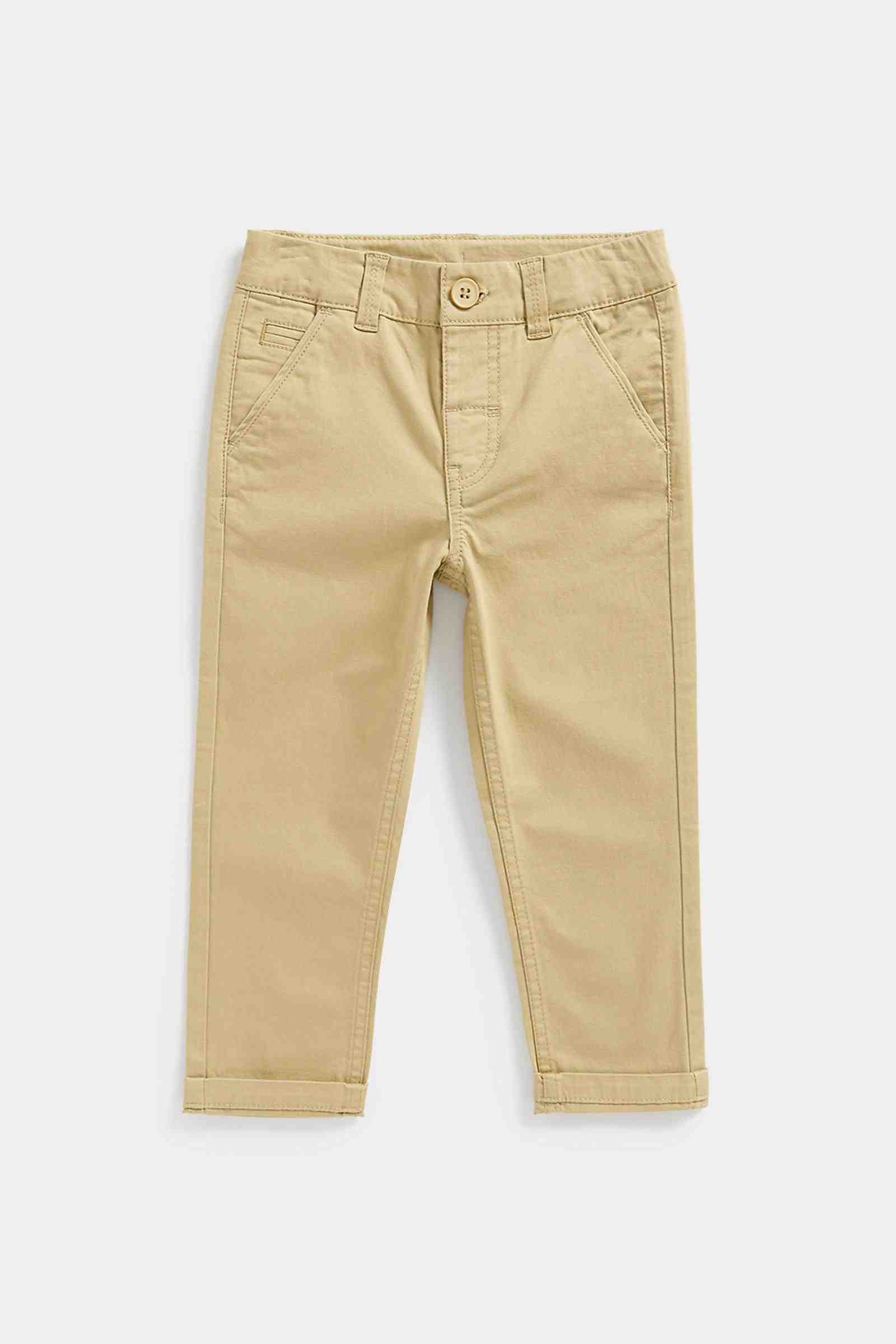 Mothercare Boys Mock Fly Trousers - Brown - Mothercare Mothercare Boys Mock Fly Trousers - Brown - Mothercare