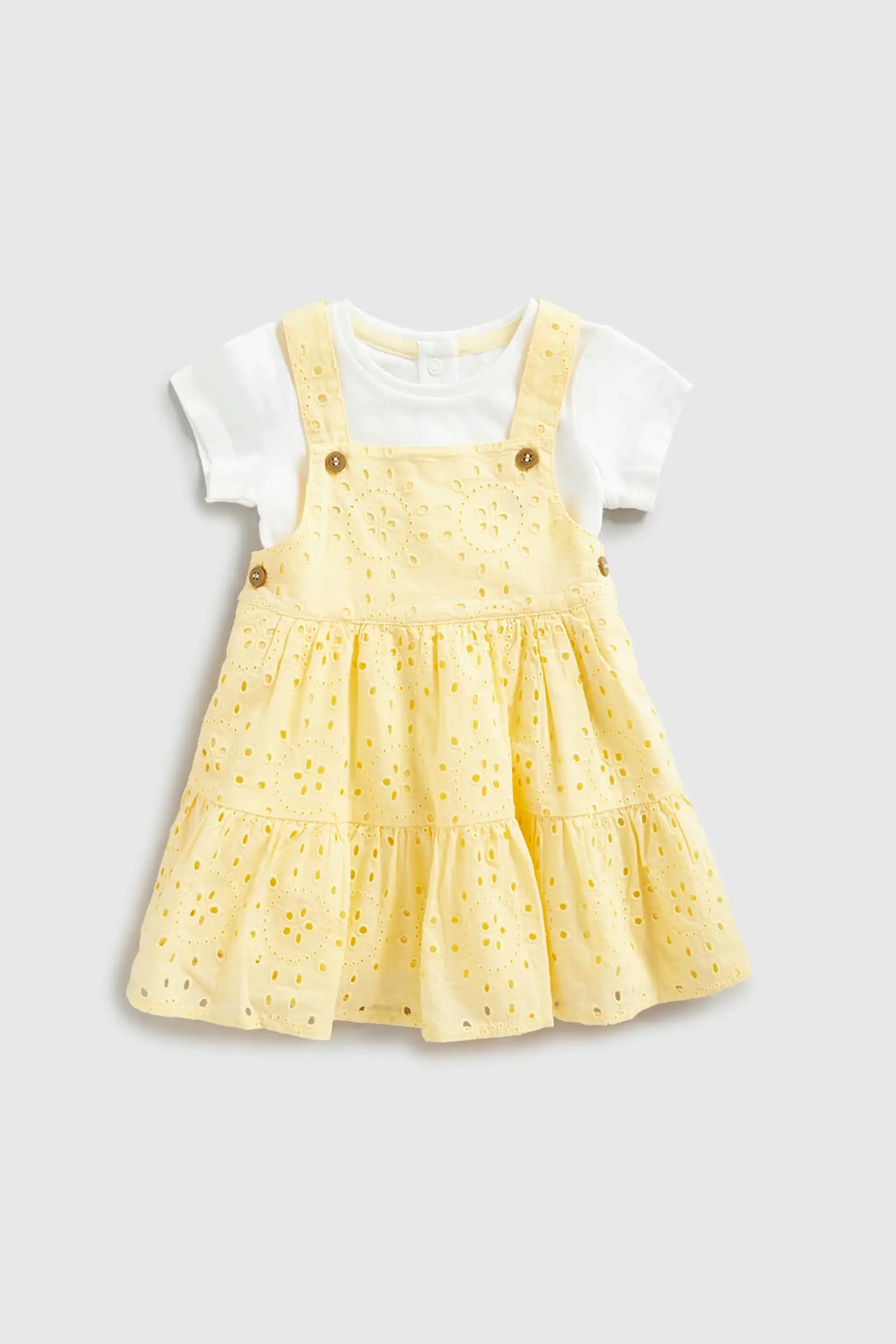 Mothercare Girls Half Sleeves Dungaree- Yellow - Mothercare | Mothercare Mothercare Girls Half Sleeves Dungaree- Yellow - Mothercare | Mothercare