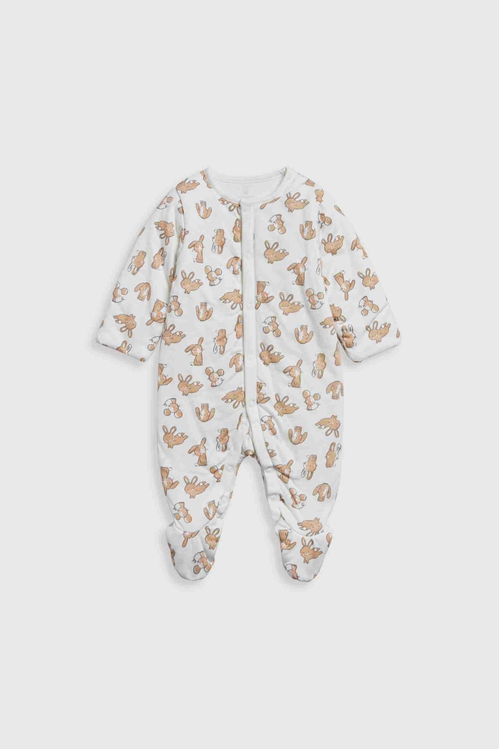 Mothercare Essentials Girls Bunny Long Sleeves Walk in Sleeper 2.5 Tog - White - Mothercare Mothercare Essentials Girls Bunny Long Sleeves Walk in Sleeper 2.5 Tog - White - Mothercare