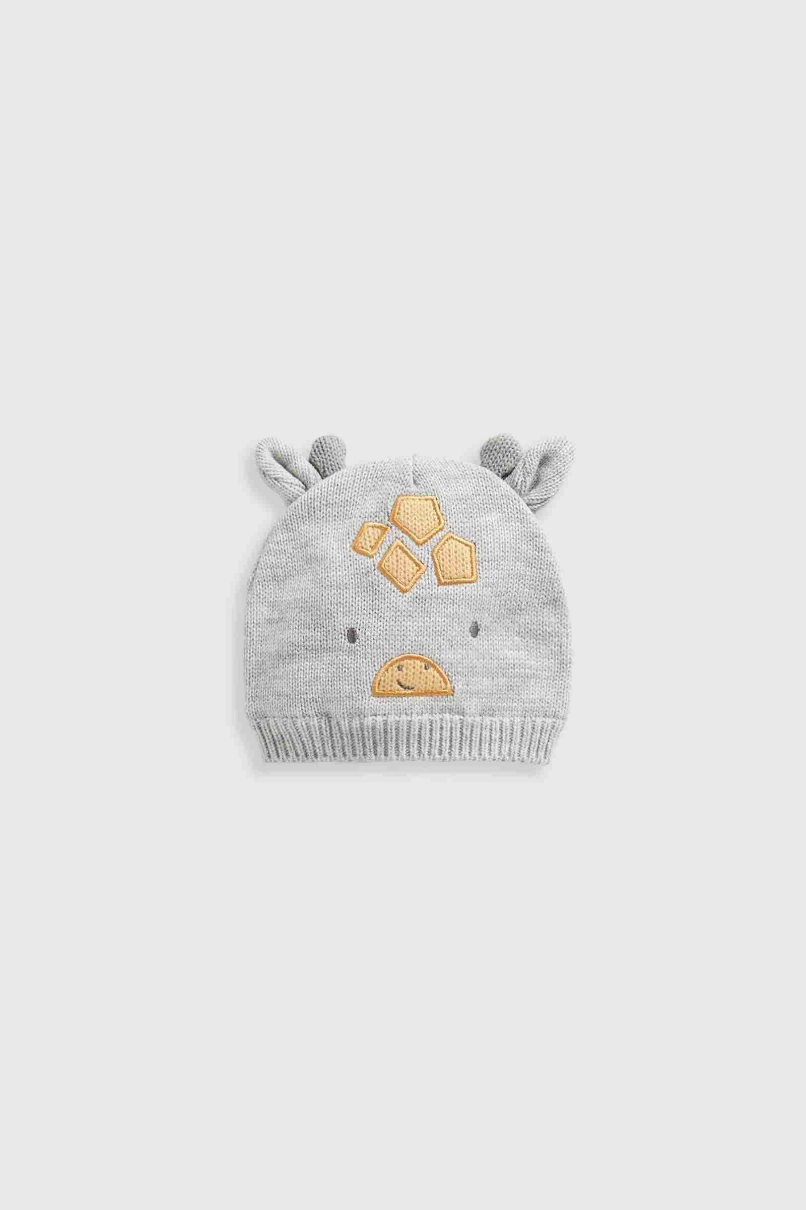 Mothercare Boys Giraffe Beanie Hat - Grey - Mothercare Mothercare Boys Giraffe Beanie Hat - Grey - Mothercare