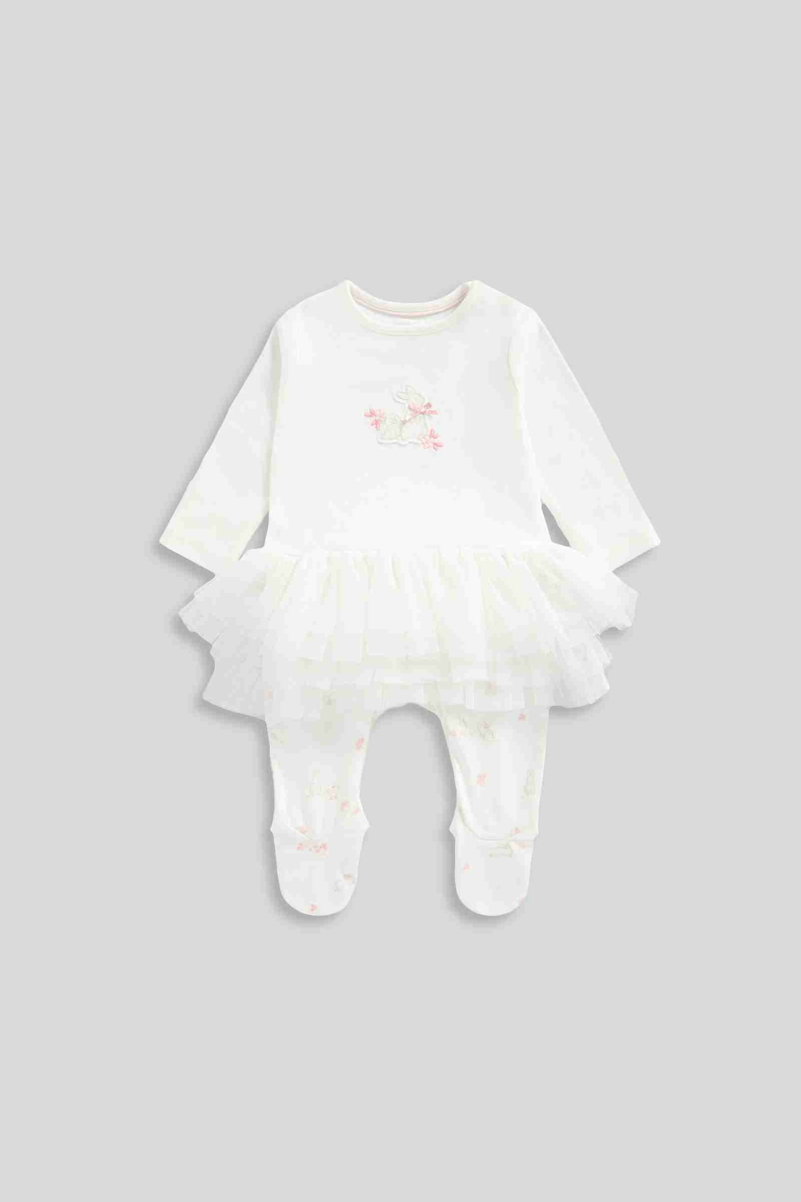 Mothercare My First Girls Classic Floral Summer Footed Tutu Embroidered All - in - One - White - Mothercare Mothercare My First Girls Classic Floral Summer Footed Tutu Embroidered All - in - One - White - Mothercare