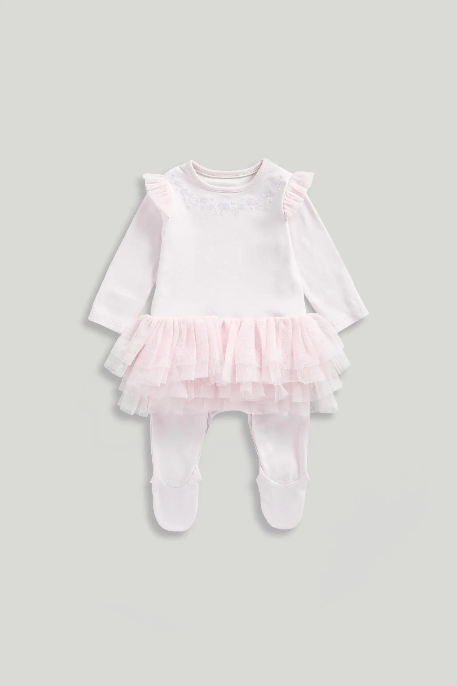 Mothercare Girls Spring Blossom Embroidered Footed Tutu All - in - One - Light Purple - Mothercare | Mothercare Mothercare Girls Spring Blossom Embroidered Footed Tutu All - in - One - Light Purple - Mothercare | Mothercare