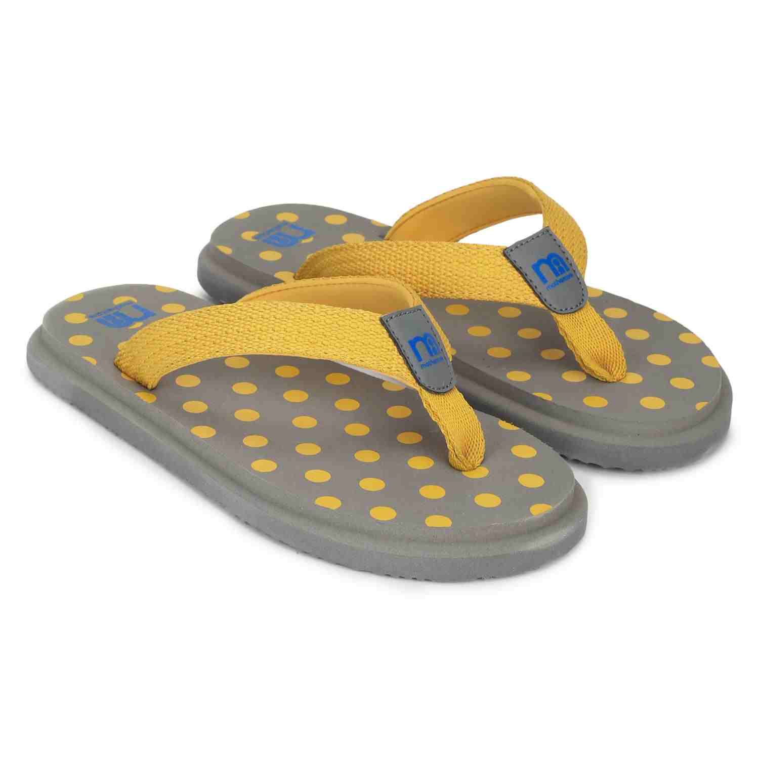 Mothercare Unisex 100% Cotton Polka Dot Print Slippers - Yellow - Mothercare Mothercare Unisex 100% Cotton Polka Dot Print Slippers - Yellow - Mothercare