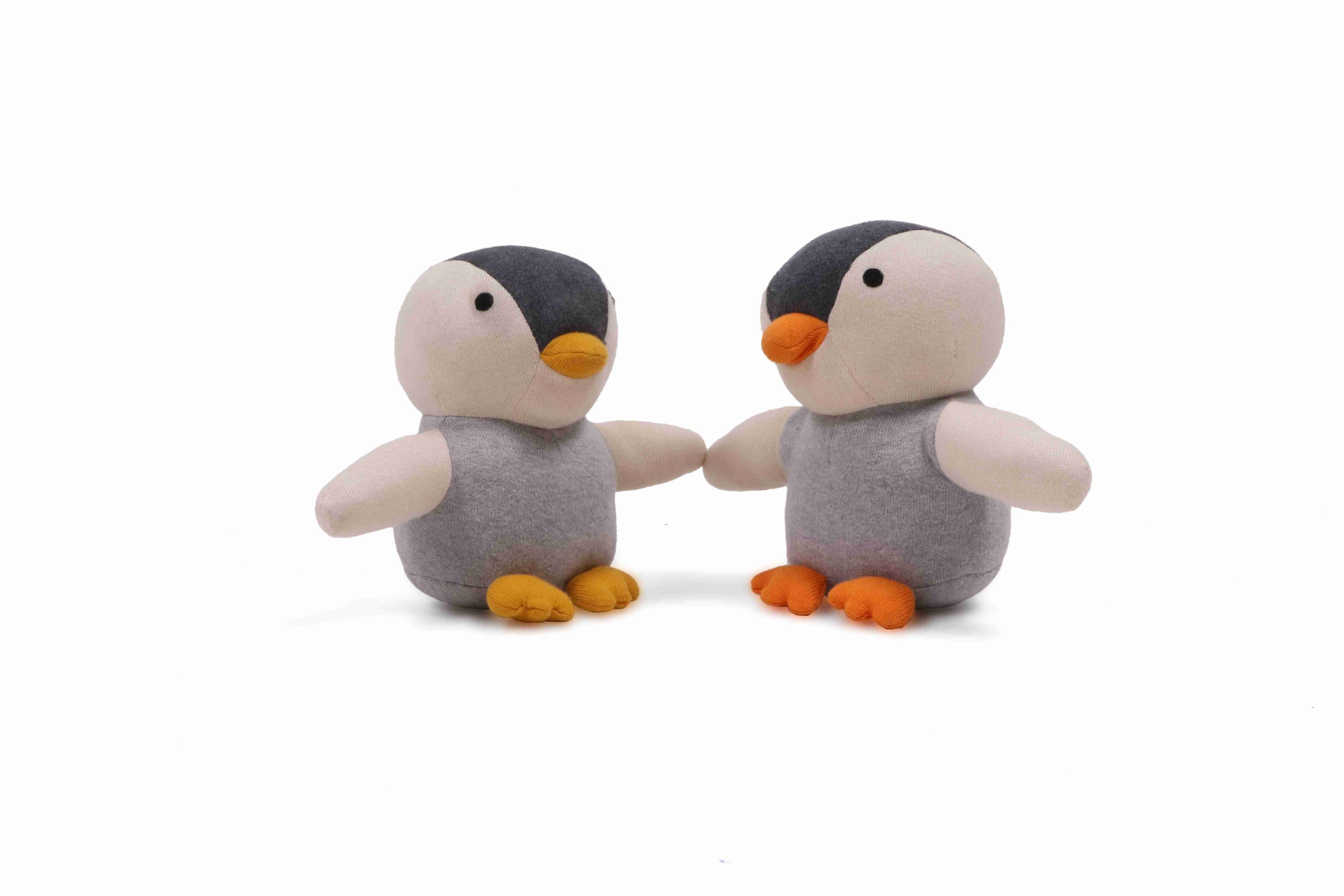 Pluchi Penguin Cotton Knitted Stuffed Toy Yellow and Grey - Yellow,Grey,Natural - Pluchi Pluchi Penguin Cotton Knitted Stuffed Toy Yellow and Grey - Yellow,Grey,Natural - Pluchi