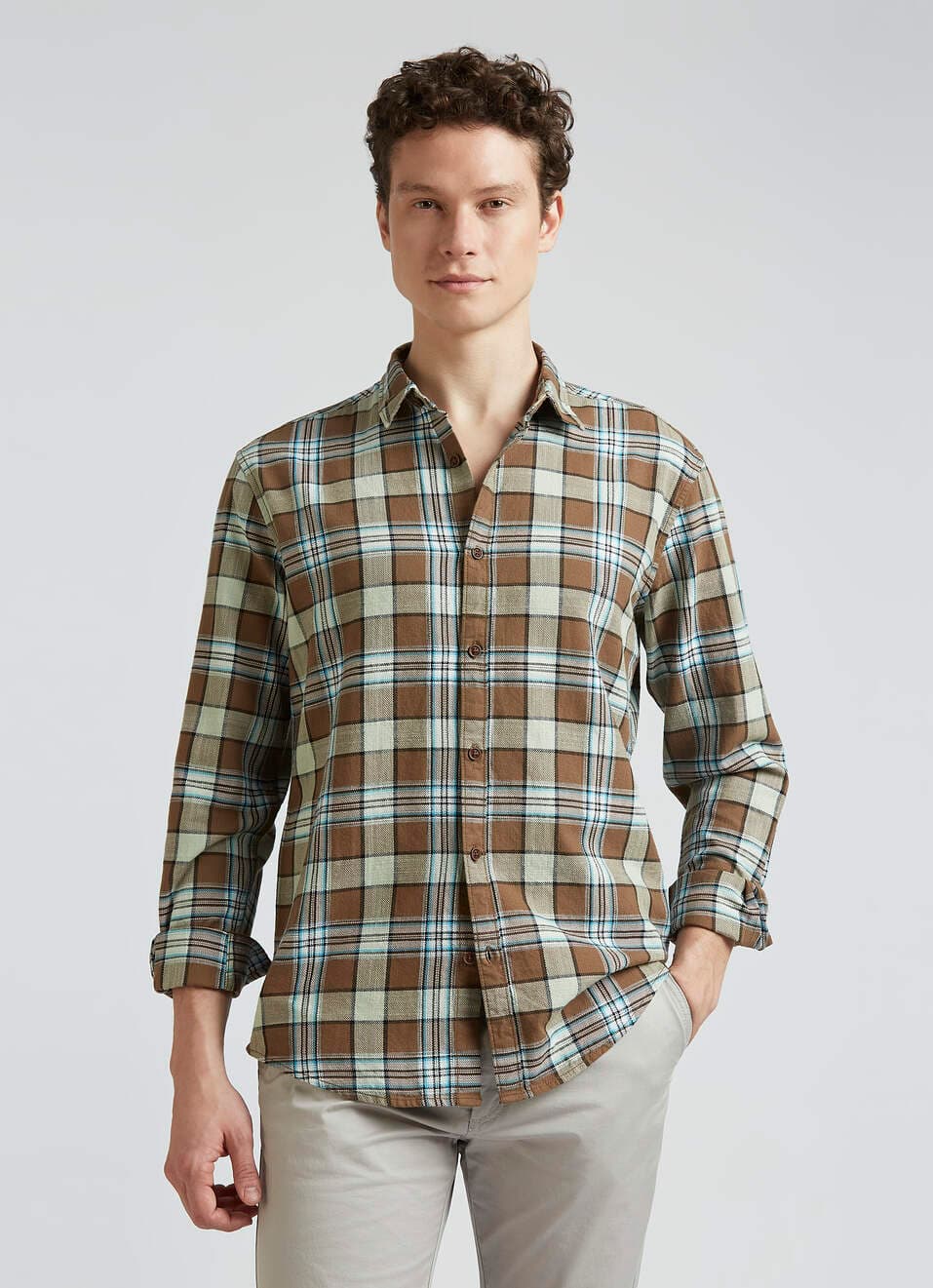 Brown Open Structure Check Full Sleeve Shirt | Pepe Jeans India | Pepejeans Brown Open Structure Check Full Sleeve Shirt | Pepe Jeans India | Pepejeans