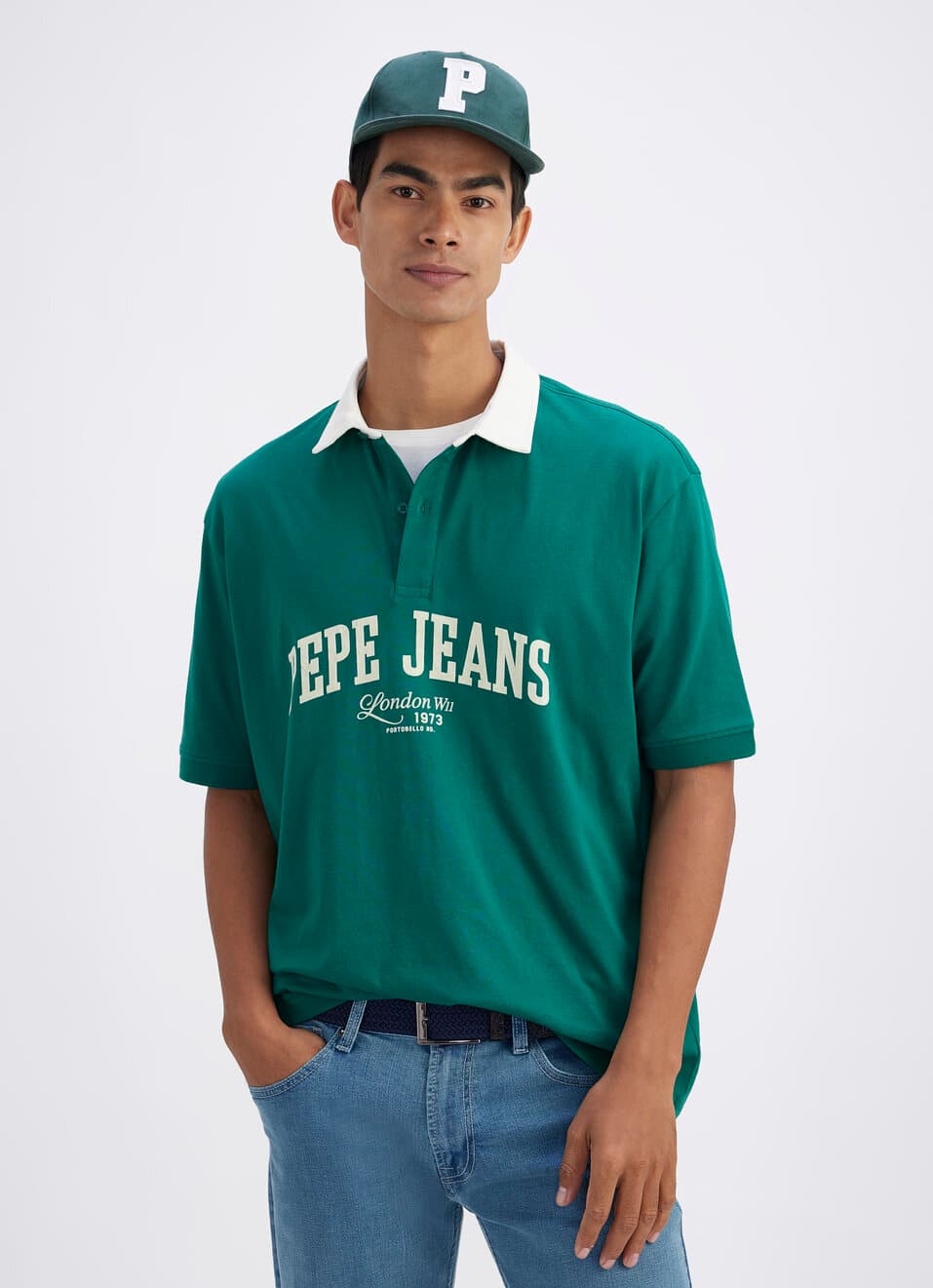 Men Green Varsity Short Sleeve Oversized Polo | Pepe Jeans India | Pepejeans Men Green Varsity Short Sleeve Oversized Polo | Pepe Jeans India | Pepejeans