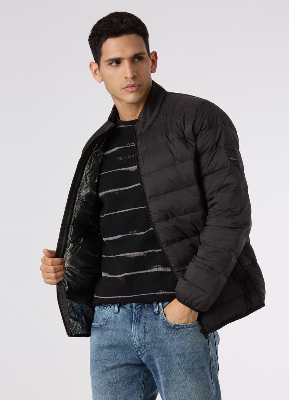 Men Black Quilted Puffer Jacket | Pepejeans Men Black Quilted Puffer Jacket | Pepejeans