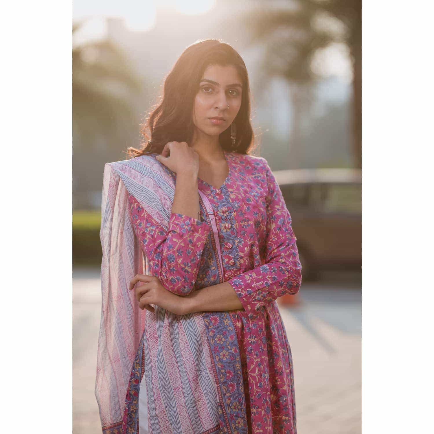 Buy Delightful KUOJ44 Pink Blue-Beige Kurta With Dupatta Online | Kusvaa | Kusvaa Buy Delightful KUOJ44 Pink Blue-Beige Kurta With Dupatta Online | Kusvaa | Kusvaa