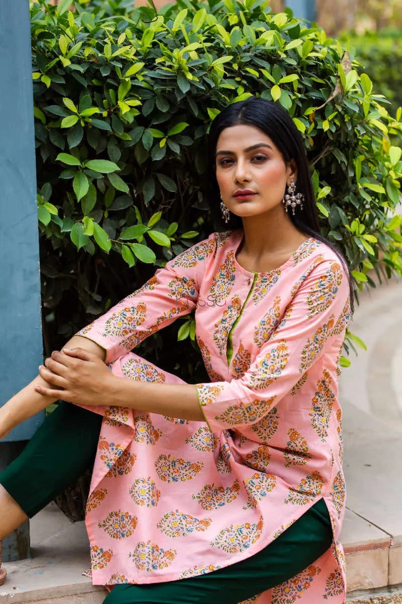 Buy Perfect SA01 Pink Bouquet Block Printed Kurta Online | Kusvaa | Kusvaa Buy Perfect SA01 Pink Bouquet Block Printed Kurta Online | Kusvaa | Kusvaa