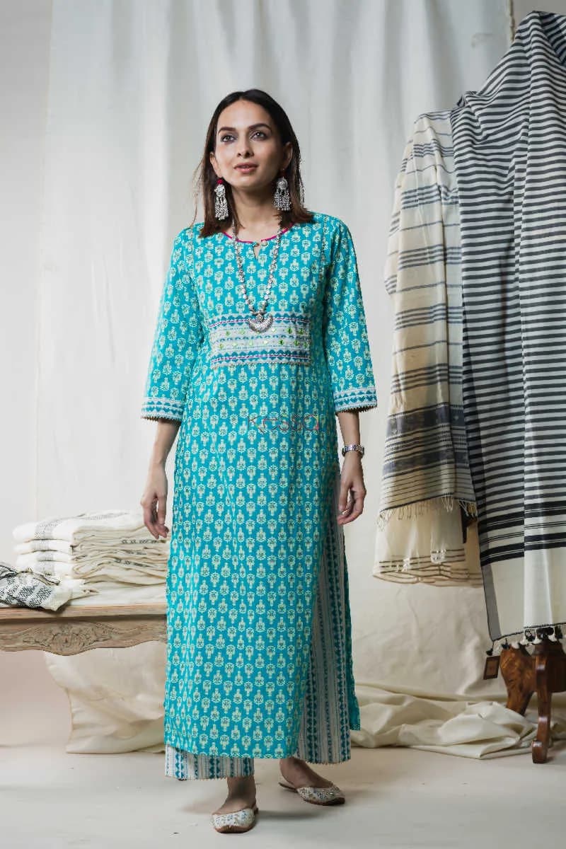 Buy Delightful WA328A Pelorous Blue Kurta Pant Set Online | Kusvaa | Kusvaa Buy Delightful WA328A Pelorous Blue Kurta Pant Set Online | Kusvaa | Kusvaa
