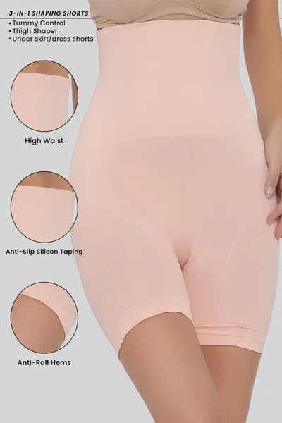 4-in-1 Shapewear in Peach Colour - Tummy, Back, Thighs & Hips | Clovia 4-in-1 Shapewear in Peach Colour - Tummy, Back, Thighs & Hips | Clovia