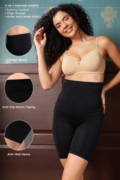 4-in-1 Shapewear in Black - Tummy, Back, Thighs & Hips 4-in-1 Shapewear in Black - Tummy, Back, Thighs & Hips