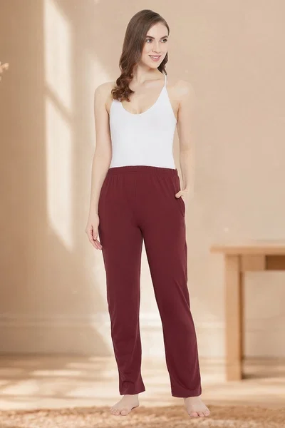 Buy Chic Basic Pyjama in Maroon- Cotton Rich Online - Clovia | Clovia Buy Chic Basic Pyjama in Maroon- Cotton Rich Online - Clovia | Clovia