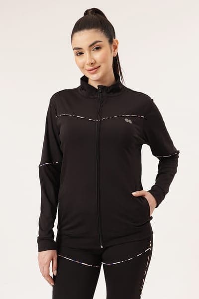 Comfort-Fit Active Jacket in Black Comfort-Fit Active Jacket in Black