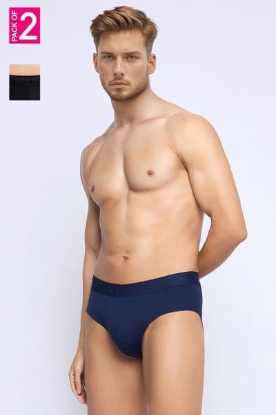 Pack of 2 John Players Solid Briefs - Modal Pack of 2 John Players Solid Briefs - Modal