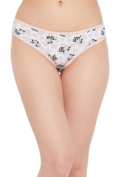 Buy Low Waist Cow Print Bikini Panty in White - Cotton Online - Clovia Buy Low Waist Cow Print Bikini Panty in White - Cotton Online - Clovia