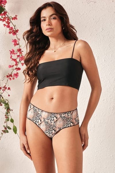 Mid-Waist Printed Hipster Panty in Multicolour Mid-Waist Printed Hipster Panty in Multicolour