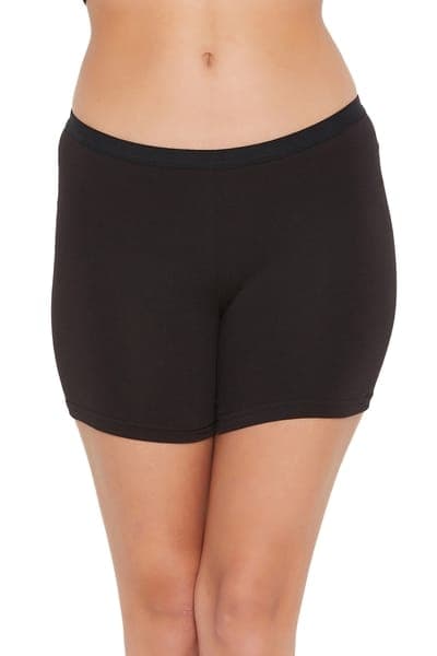 Mid Waist Boyleg Panty in Black - Cotton | Clovia Mid Waist Boyleg Panty in Black - Cotton | Clovia