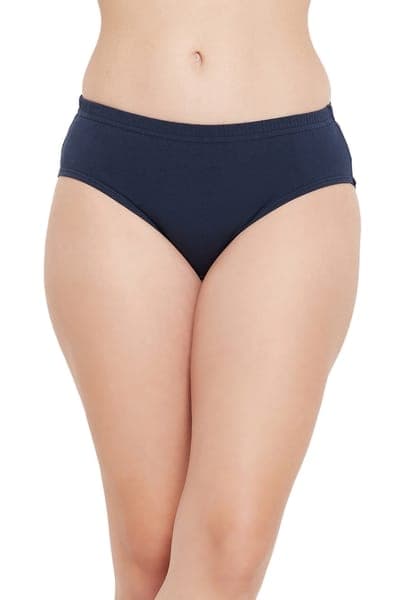 Buy Mid Waist Hipster Panty in Navy with Inner Elastic - Cotton Online - Clovia Buy Mid Waist Hipster Panty in Navy with Inner Elastic - Cotton Online - Clovia