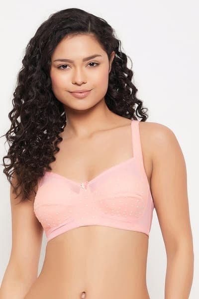 Buy Non-Padded Non-Wired Full Figure Plus Size Bra in Peach Colour - Lace Online - Clovia Buy Non-Padded Non-Wired Full Figure Plus Size Bra in Peach Colour - Lace Online - Clovia