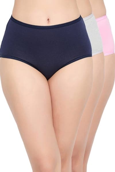 Pack of 3 High Waist Hipster Panties - Cotton Pack of 3 High Waist Hipster Panties - Cotton