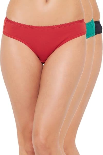 Pack of 3 Low Waist Bikini Panties - Cotton Pack of 3 Low Waist Bikini Panties - Cotton