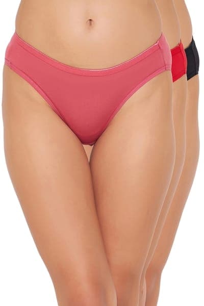 Pack of 3 Low Waist Bikini Panties - Modal Pack of 3 Low Waist Bikini Panties - Modal