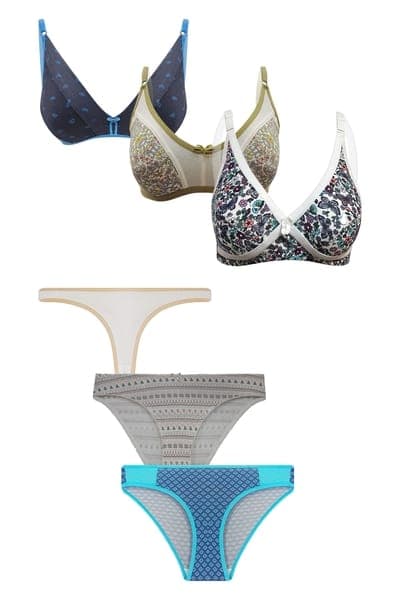 Pack of 6 Non-Padded Non-Wired Bras & Panties Set | Clovia Pack of 6 Non-Padded Non-Wired Bras & Panties Set | Clovia
