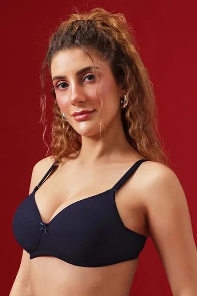 Buy Padded Non-Wired Full Coverage Multiway T-shirt Bra in Navy Colour - Cotton Online - Clovia | Clovia Buy Padded Non-Wired Full Coverage Multiway T-shirt Bra in Navy Colour - Cotton Online - Clovia | Clovia