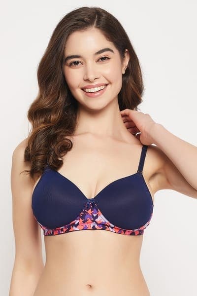 Buy Padded Non-Wired Full Cup T-shirt Bra in Midnight Blue Online - Clovia | Clovia Buy Padded Non-Wired Full Cup T-shirt Bra in Midnight Blue Online - Clovia | Clovia