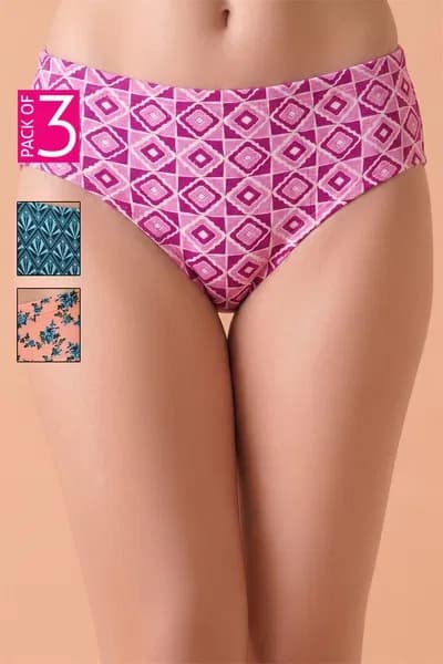 Buy Pack of 3 Mid Waist Printed Hipster Panties with Inner Elastic - 100% Cotton Online - Clovia | Clovia Buy Pack of 3 Mid Waist Printed Hipster Panties with Inner Elastic - 100% Cotton Online - Clovia | Clovia