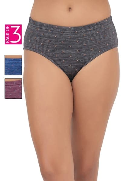 Buy Pack of 3 Mid Waist Printed Hipster Panties with Inner Elastic - 100% Cotton Online - Clovia Buy Pack of 3 Mid Waist Printed Hipster Panties with Inner Elastic - 100% Cotton Online - Clovia