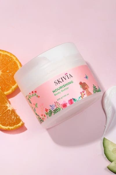 Skivia Nourishing Body Butter With Cacao, Argan Oil & Cucumber - 200 g Skivia Nourishing Body Butter With Cacao, Argan Oil & Cucumber - 200 g