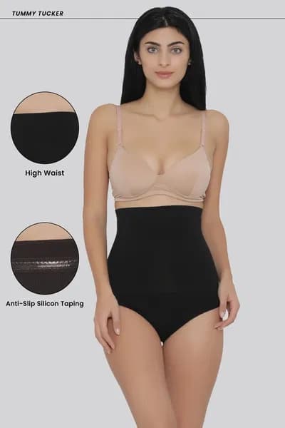 High Waist Tummy Tucker in Black | Clovia High Waist Tummy Tucker in Black | Clovia