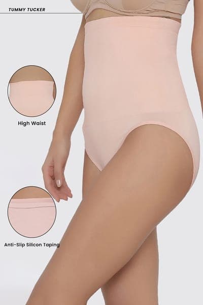High Waist Tummy Tucker in Peach Colour High Waist Tummy Tucker in Peach Colour
