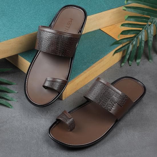 Men Brown Ethnic Slippers Men Brown Ethnic Slippers