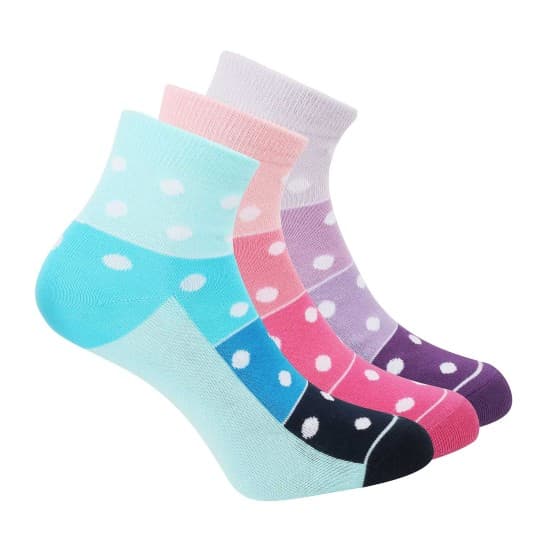 Women Assorted Half Length Socks Pack of 3 Women Assorted Half Length Socks Pack of 3
