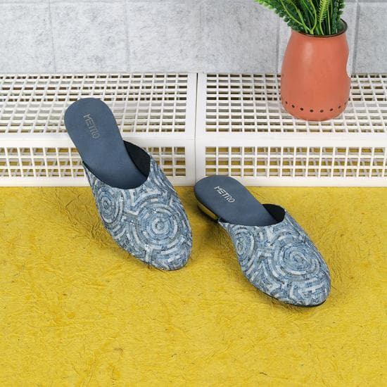 Women Blue Casual Slip Ons | Metro Shoes Women Blue Casual Slip Ons | Metro Shoes