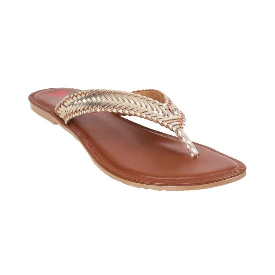 Women Gold Casual Slippers Women Gold Casual Slippers