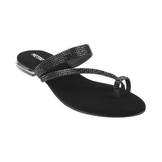 Women Black Casual Slip Ons | Metro Shoes Women Black Casual Slip Ons | Metro Shoes