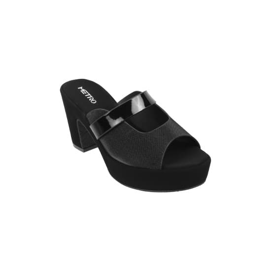 Women Black Casual Slip Ons | Metro Shoes Women Black Casual Slip Ons | Metro Shoes