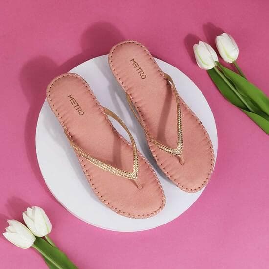 Women Gold Casual Slippers Women Gold Casual Slippers
