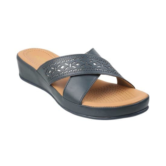 Women Blue Casual Slippers | Metro Shoes Women Blue Casual Slippers | Metro Shoes