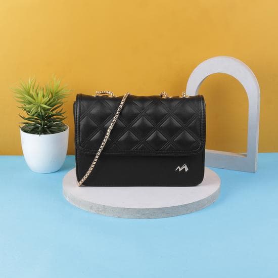 Women Black Sling Bag | Metro Shoes Women Black Sling Bag | Metro Shoes