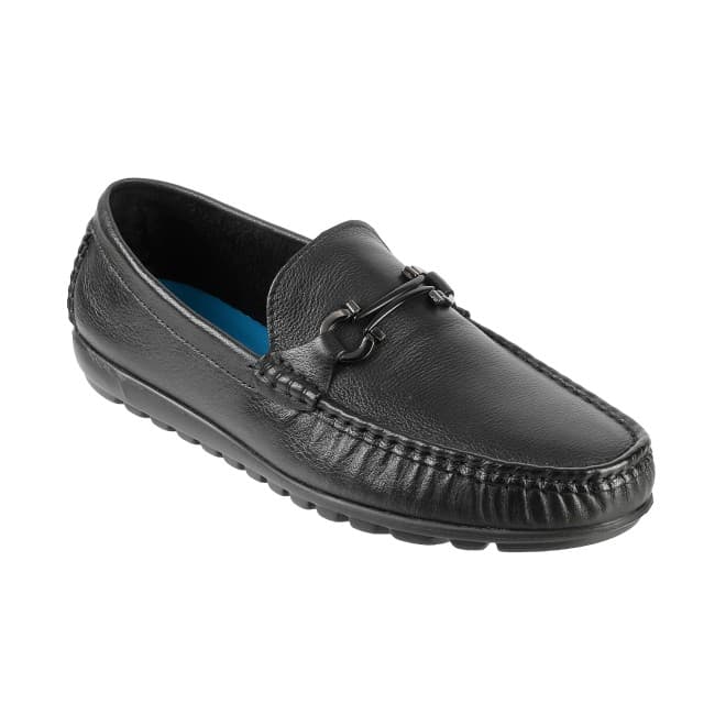 Men Black Casual Loafers | Mochi Shoes Men Black Casual Loafers | Mochi Shoes