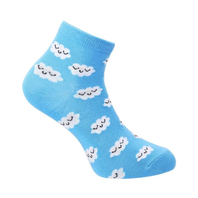 Women Blue Socks Ankle Length Women Blue Socks Ankle Length