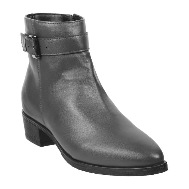 Women Grey Party Boots | Mochi Shoes Women Grey Party Boots | Mochi Shoes