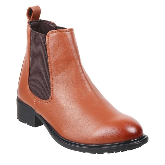 Women Tan Casual Boots Women Tan Casual Boots
