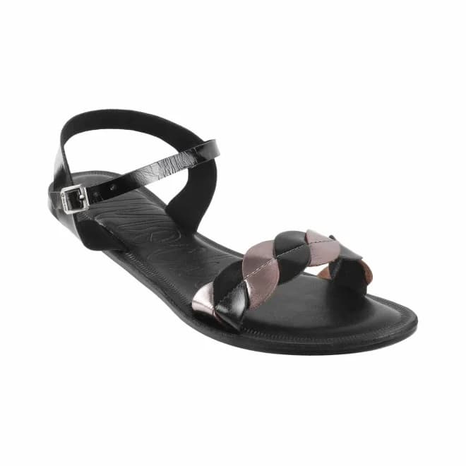 Women Black Casual Sandals | Mochi Shoes Women Black Casual Sandals | Mochi Shoes