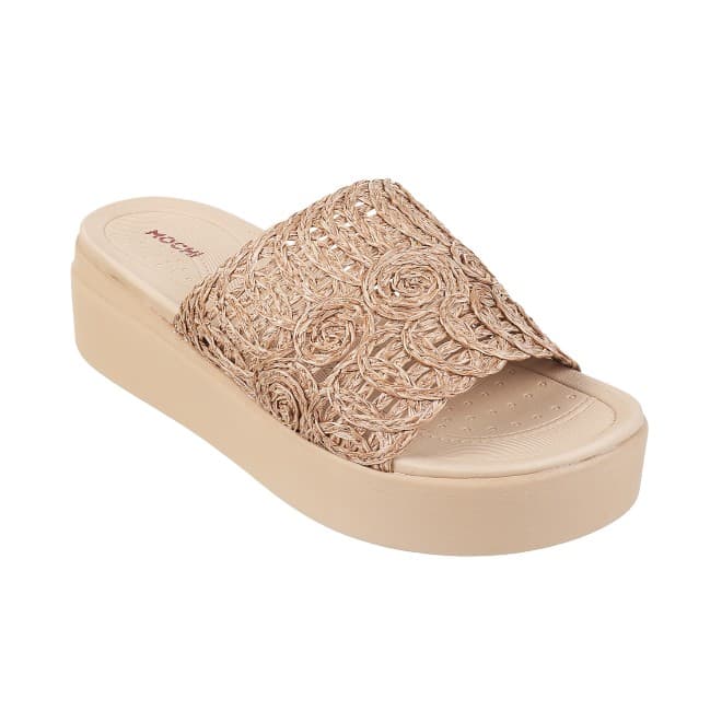 Women Brown Casual Slip Ons | Mochi Shoes Women Brown Casual Slip Ons | Mochi Shoes